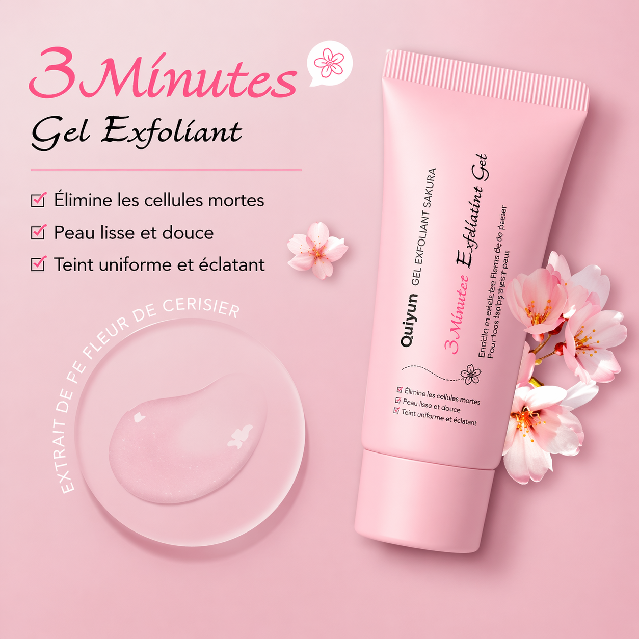 Sakura exfoliant Peeling Gel gommage pour le visage